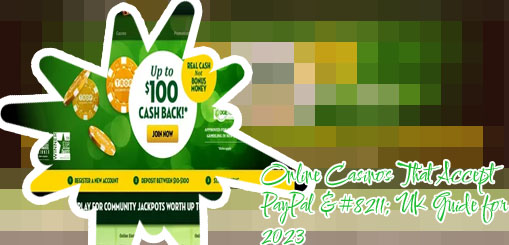 Casino sites that take paypal